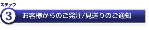 お客様からのご発注／見送りのご通知